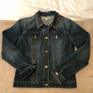Andrew Charles studded jean jacket